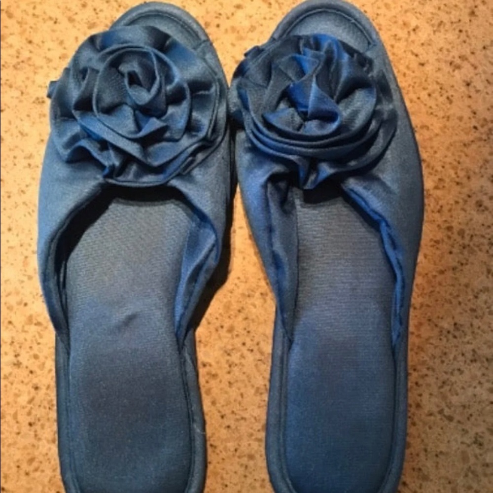 Vintage women’s blue slippers.